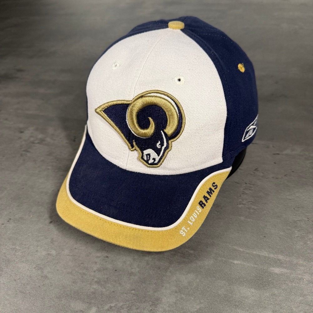 Reebok St. Louis Rams NFL Equipment Hat Cap Gold Blue‎ Kids Football
